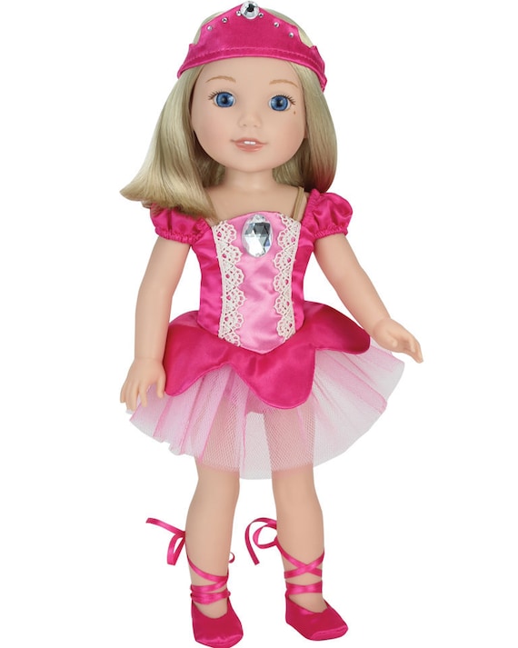 Polka Dot 3pc Dress Set Fits Wellie Wishers 14.5/" American Girl Clothes