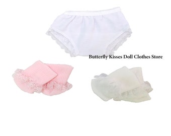 3 Pack Pink White & Purple Panties Underwear Set fit 18" American Girl Size Doll