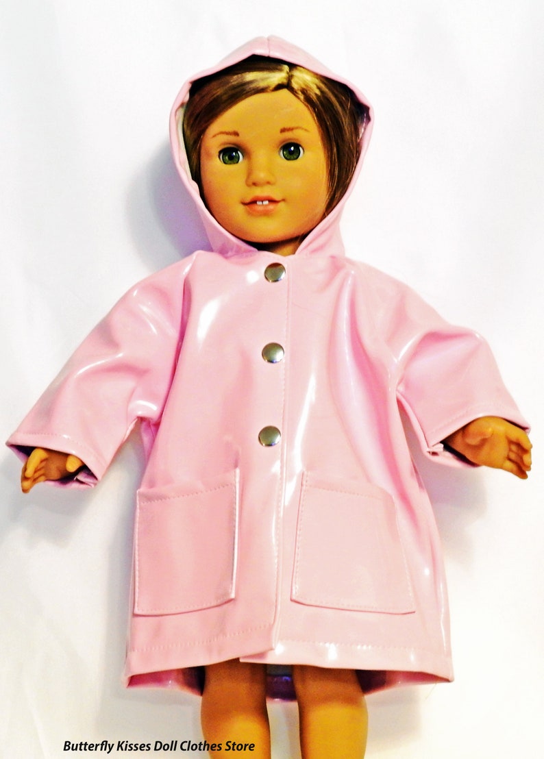 18 inch Doll Clothes Fits American Girl Pink Rain Coat With Etsy