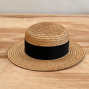 RARE Vintage Laura Ashley Straw Bowler Hat - Etsy display picture 1