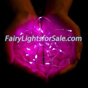 2m/6.6 ft 1 ensemble rose 20 LED guirlande lumineuse chaîne brin cr 2032 pile bouton pour le bricolage, centre de table, vase, mariage, costume, rave, EDM, micro