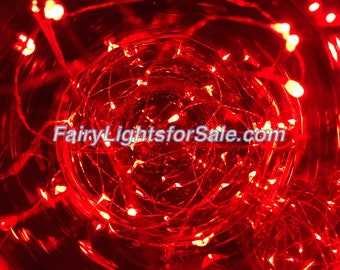 2m/6.6ft 1 set Red 20 LED fairy light string strand cr 2032 button battery for DIY, centerpiece, vase, wedding, costume, rave, EDM, event
