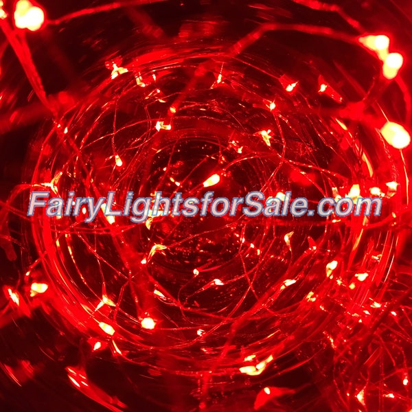 2m/6.6ft 1 set Red 20 LED fairy light string strand cr 2032 button battery for DIY, centerpiece, vase, wedding, costume, rave, EDM, event