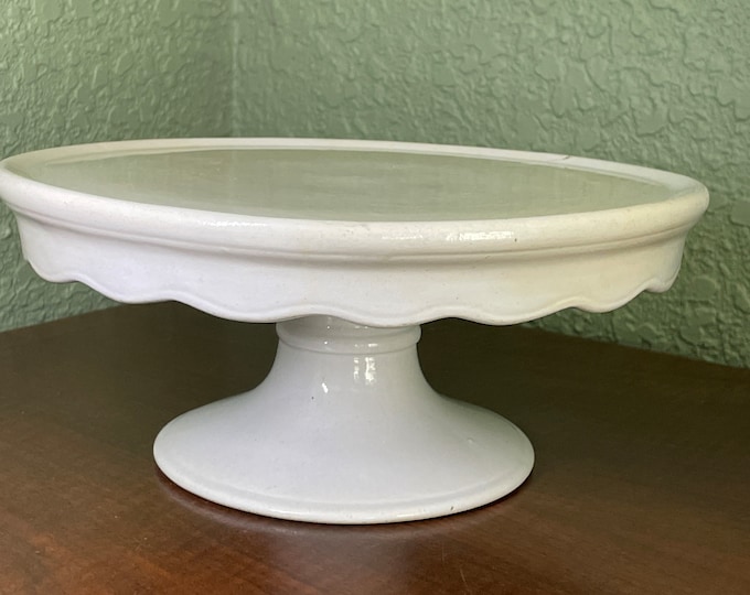 RARE Antique White Ironstone Cake Stand Etsy
