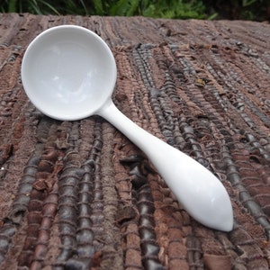 Antique  White Ironstone Sauce Tureen Ladle Plain Shape