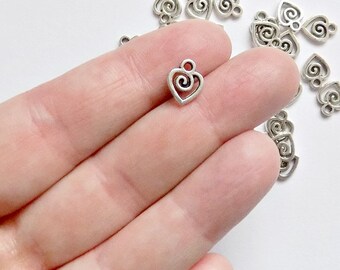 Pegatinas de Corazón de Plata 27x24mm