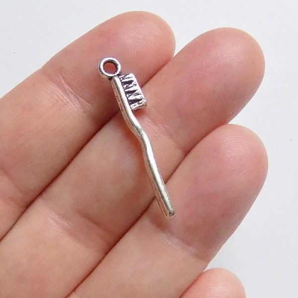 8 Toothbrush Charms- Dentist - Gifts - Dental Health - Dentist Assistant Charms - Dental Hygienist - 3D - #S0184