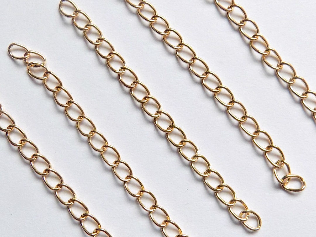 10 Extender Chains Rose Golden Plated Necklace Extenders Bracelet