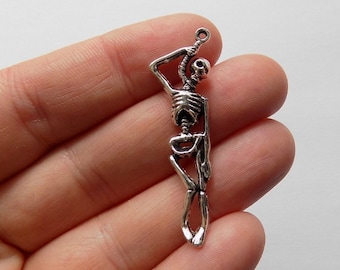 6 Hanging Skeleton Charm - Pendants - #S0058