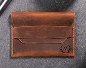Leather Wallet, Coin Purse Wallet, Personalized Front Pocket Wallet, Minimalist Leather Wallet, Christmas Gift, Gift for Him, Gift for Her