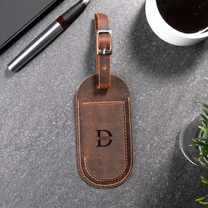 Luggage Tag, Engraved Leather Luggage Tags, Christmas Gift, Travelers Gift, Wedding Favors, Gift for Him, Gift for Her