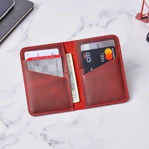 Cartera de cuero personalizada, grabada, con monograma, tarjetero plegable, el mejor regalo para médicos, día del padre, marido, padrinos de boda, cumpleaños