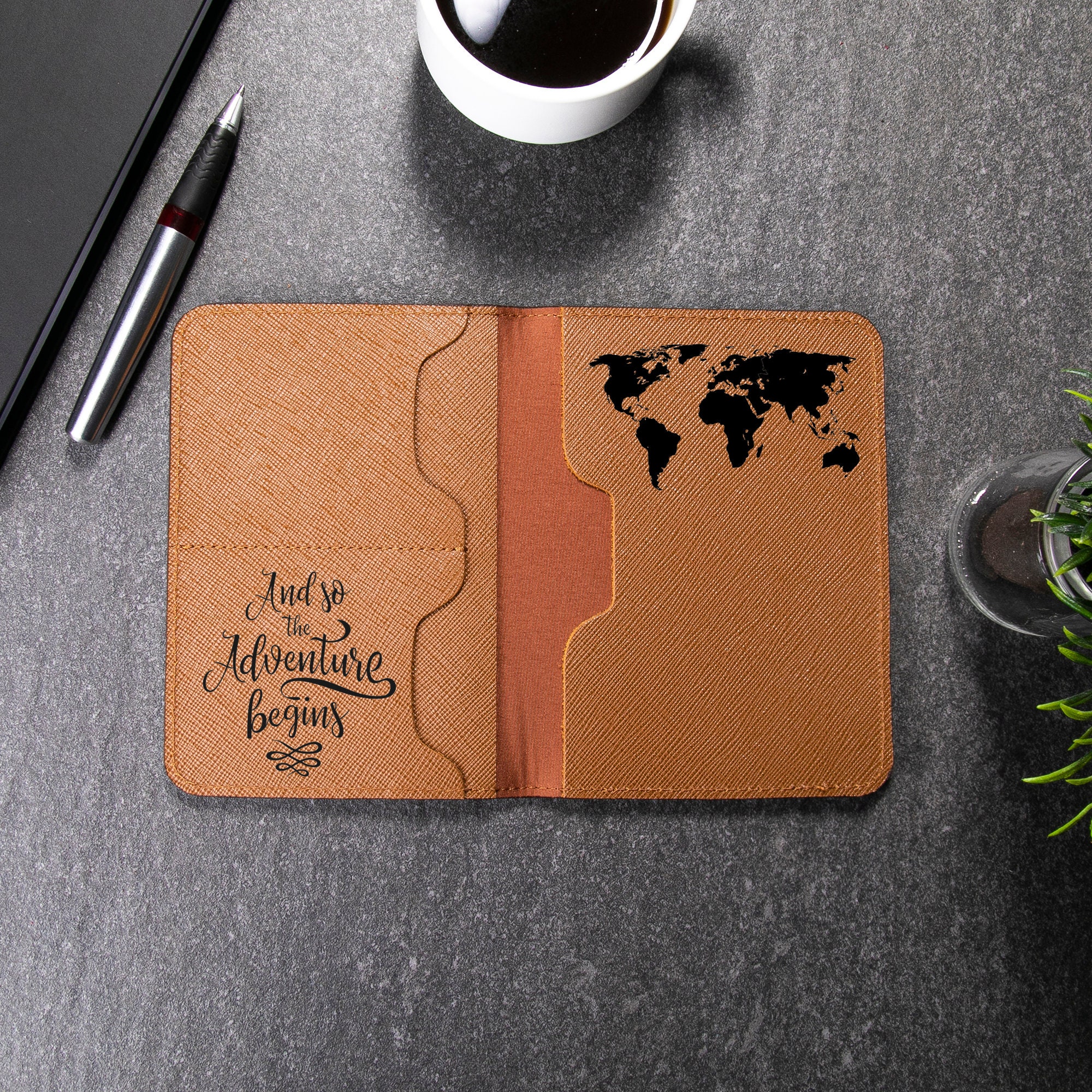 Personalized Leather Passport Holder