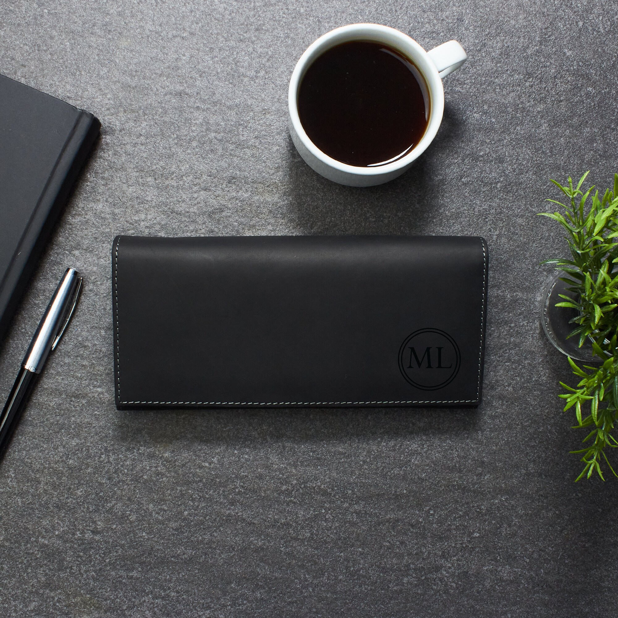 Women Snap Button Wallet Personalized Leather Wallet Etsy