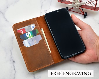 Leather iPhone Wallet Case ,Leather Wallet,Leather Case,Phone Wallet, iPhone 6PLUS, iPhone 6sPLUS - Personalized, Custom