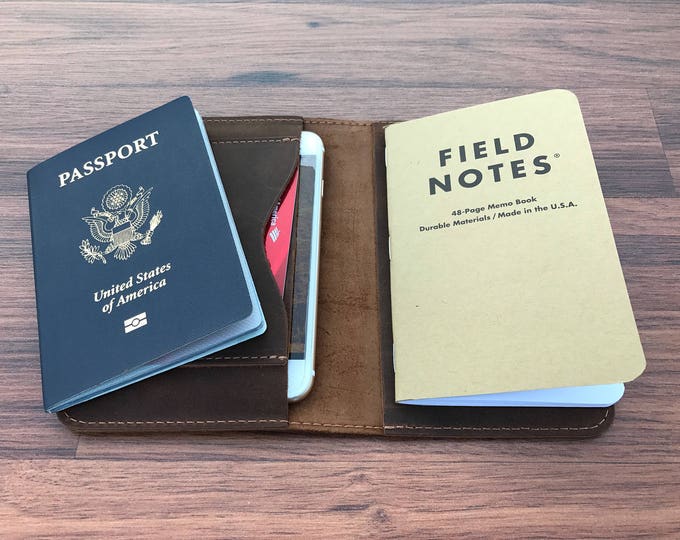 Leather Journal Notebook Personalized Leather Journal Leather Leather Field Notes Cover, Wallet, field note,passport holder, Made in Texas