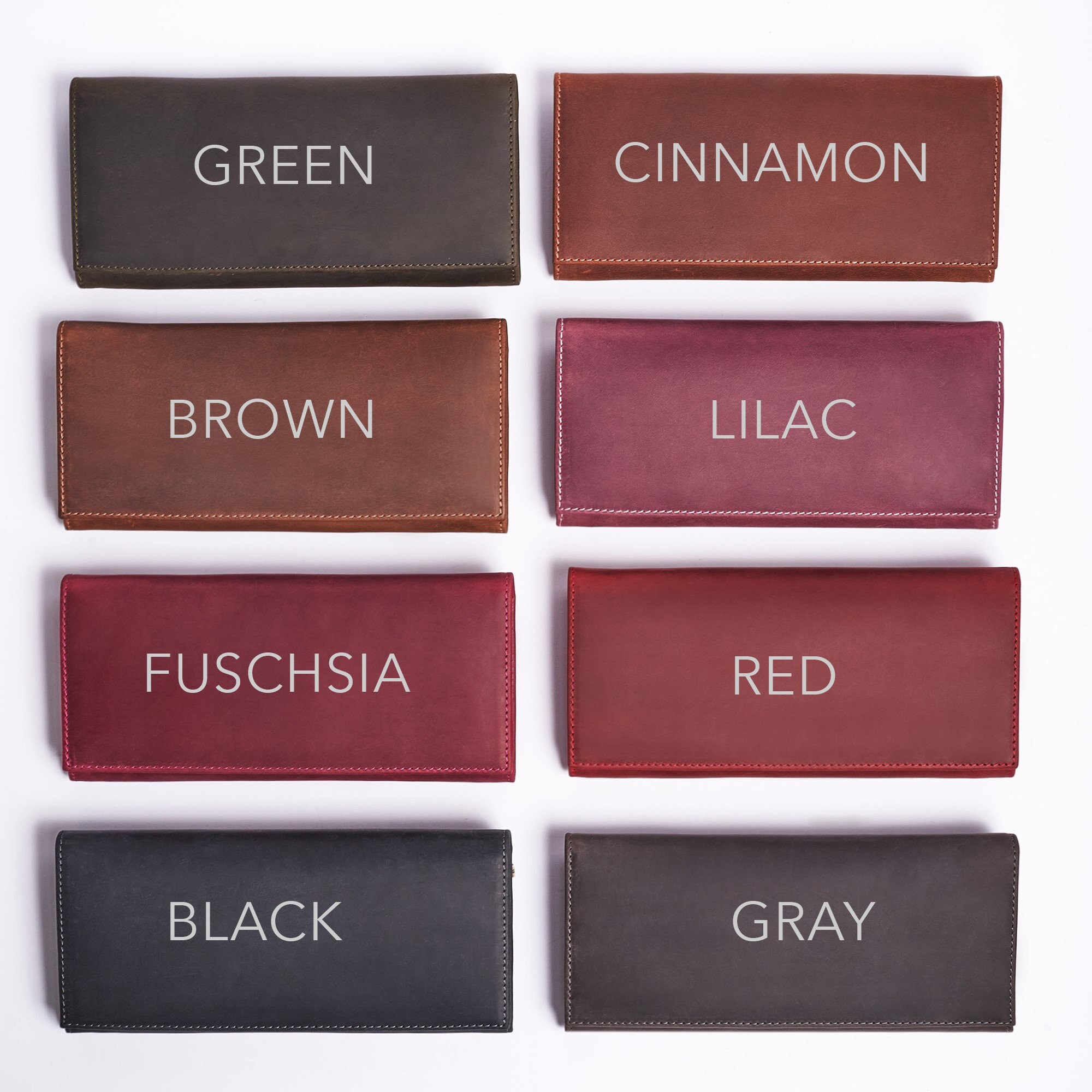 Women Snap Button Wallet Personalized Leather Wallet Etsy