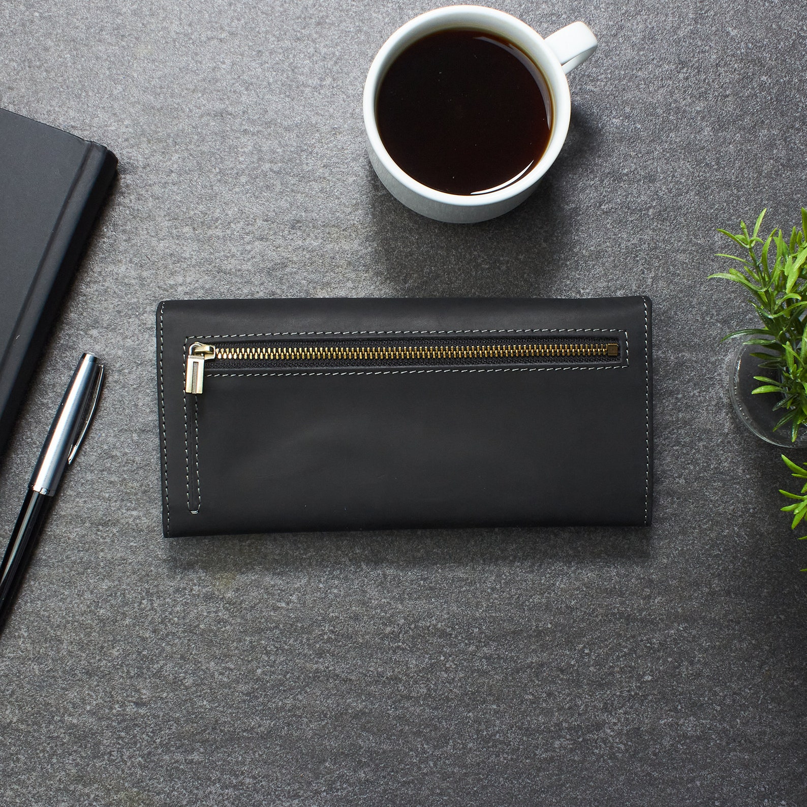 Women Snap Button Wallet Personalized Leather Wallet Etsy