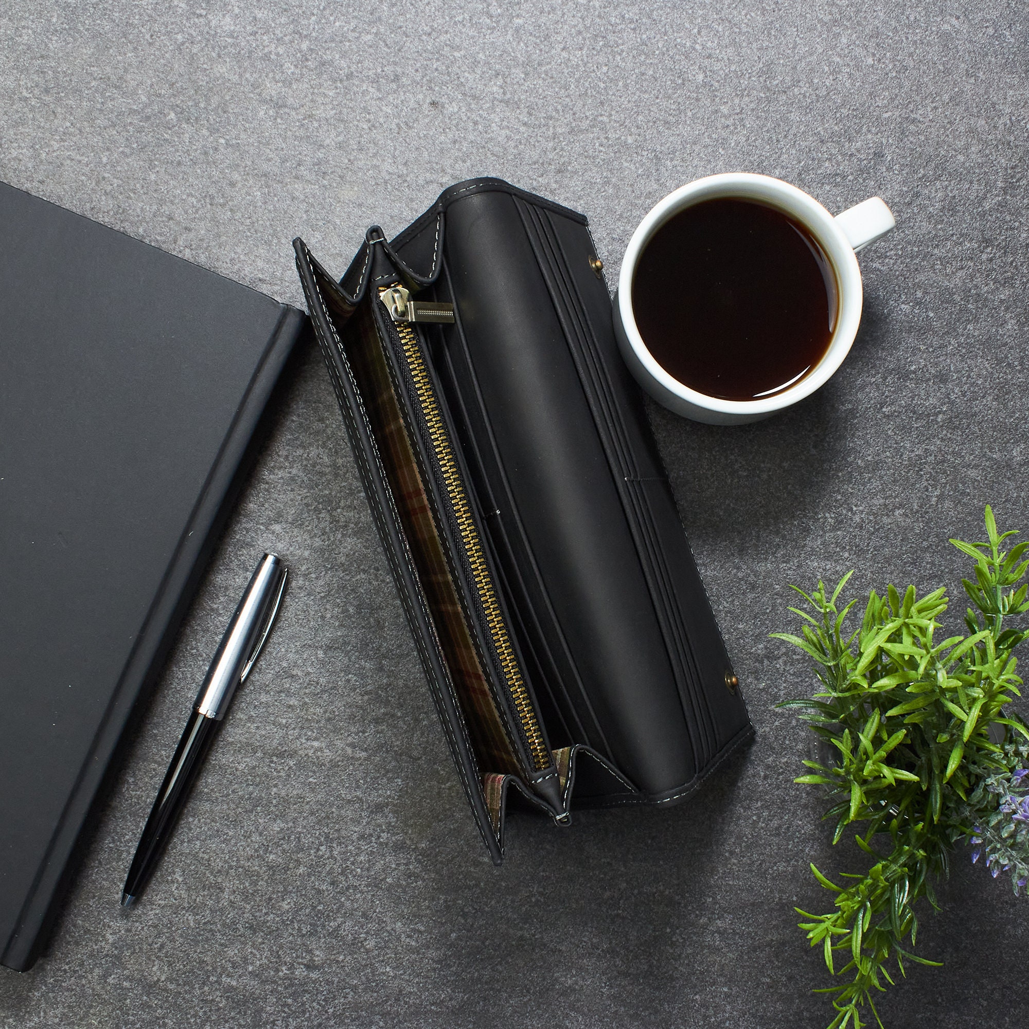 Women Snap Button Wallet Personalized Leather Wallet Etsy