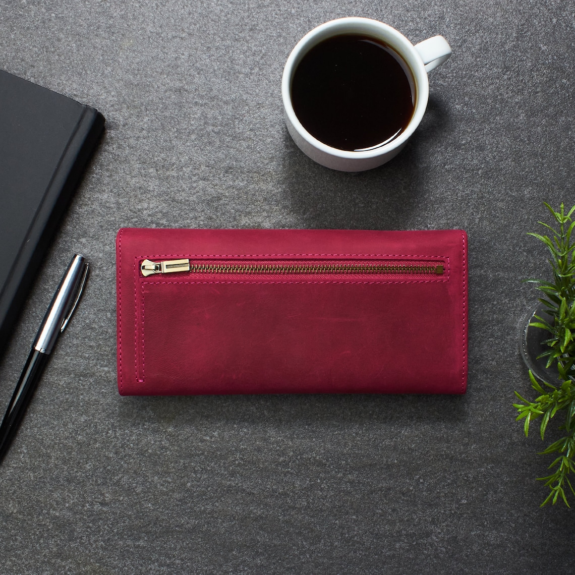 Women Snap Button Wallet Personalized Leather Wallet Etsy Italia