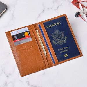 Personalized Passport Holder, Leather Passport Cover, Passport Wallet ...