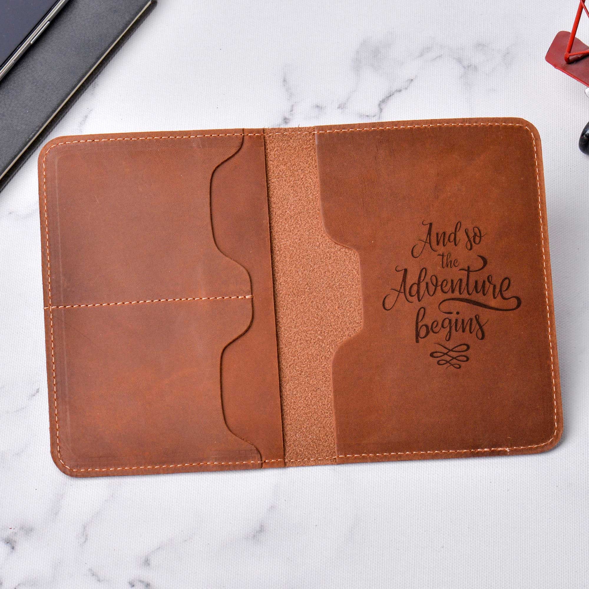 Mens Leather Travel Wallet [Personalized] [Handmade]