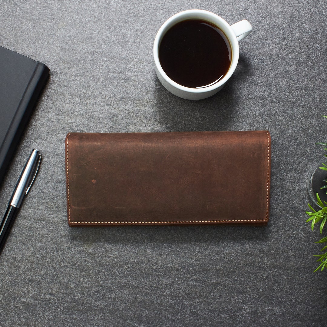 Women Snap Button Wallet, Personalized Leather Wallet, Handmade Wallet ...
