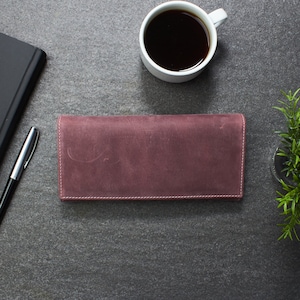 Cartera grande de cuero con múltiples compartimentos para mujer, bolso de dama grabado personalizado, regalo del día de la madre, embrague largo personalizado, regalo de cumpleaños para ella