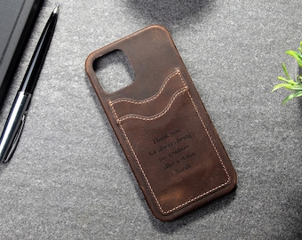 Leather iPhone 12 pro max case