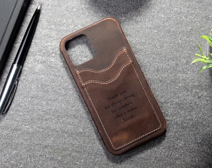 Leather iPhone 12 pro max case