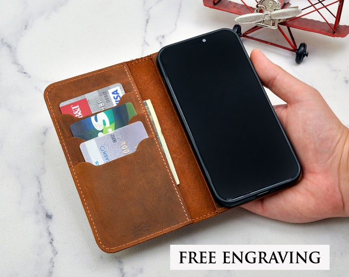 iPhone 12 Wallet Case, iPhone 12 Pro, Wallet,Leather Wallet,Leather Case,Phone Wallet,iPhone 12 Pro Max PLUS, - Personalized Custom Engraved