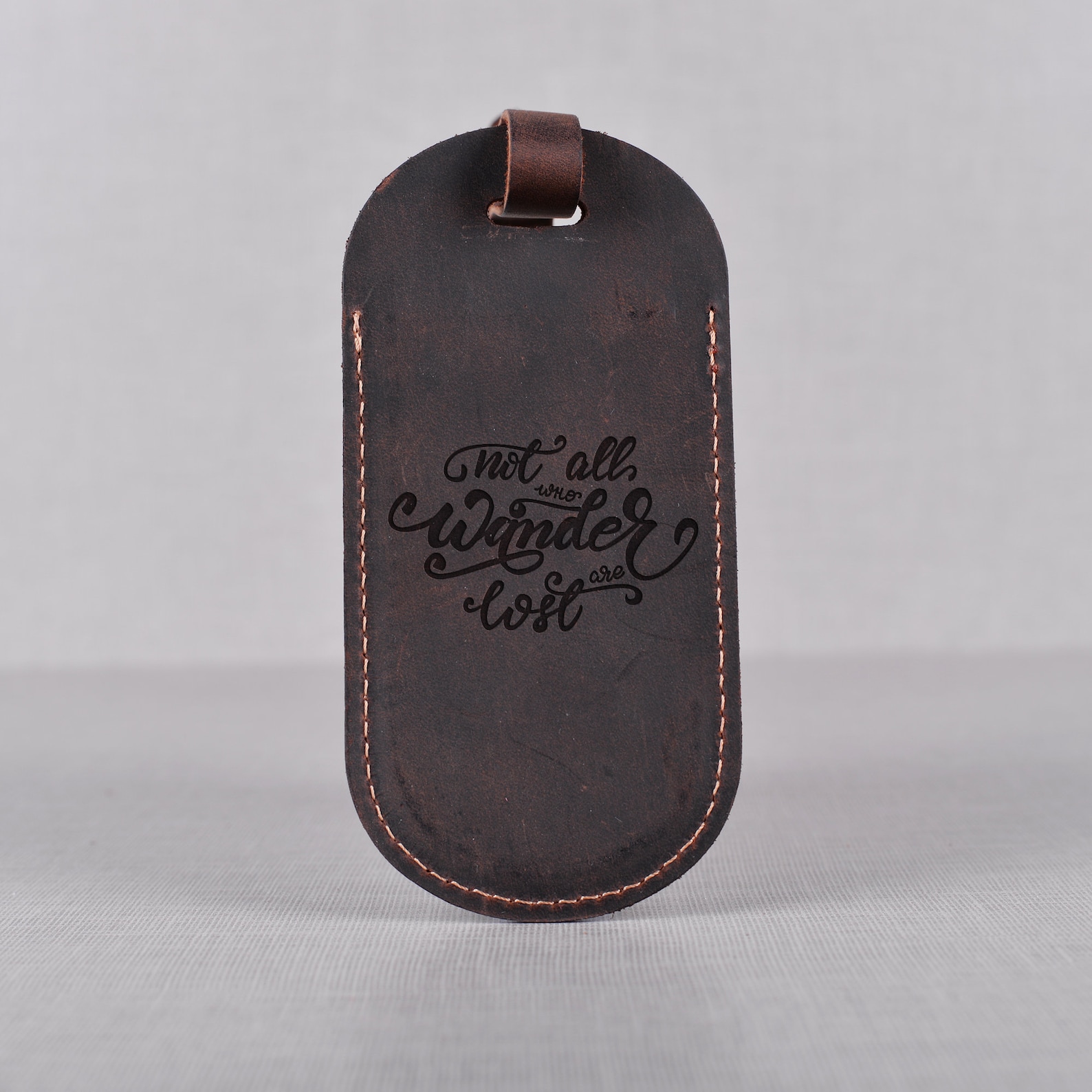 Picture of Personalized Luggage Tag Engraved Monogrammed Leather Bag - Etsy