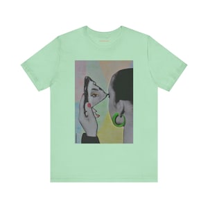 Sade Unisex Tshirt, Looking Glass Art Tee, Exclusive Design Shirt, Stylish Graphic Top, Hipster Tee for Men and Women