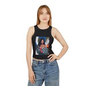 Tank Top, 90&#39;s Music Pop Art Shirt, Women&#39;s Sleeveless Tee, Retro Graphic Singlet, Vintage Inspired Racerback Top