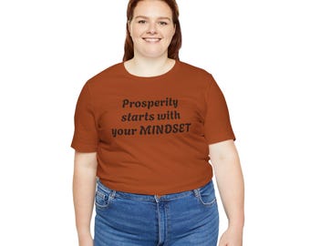 T-shirt med "Mindset Matters", positiv affirmation, inspirerande citat, motiverande kläder, topp med attraktionslagen