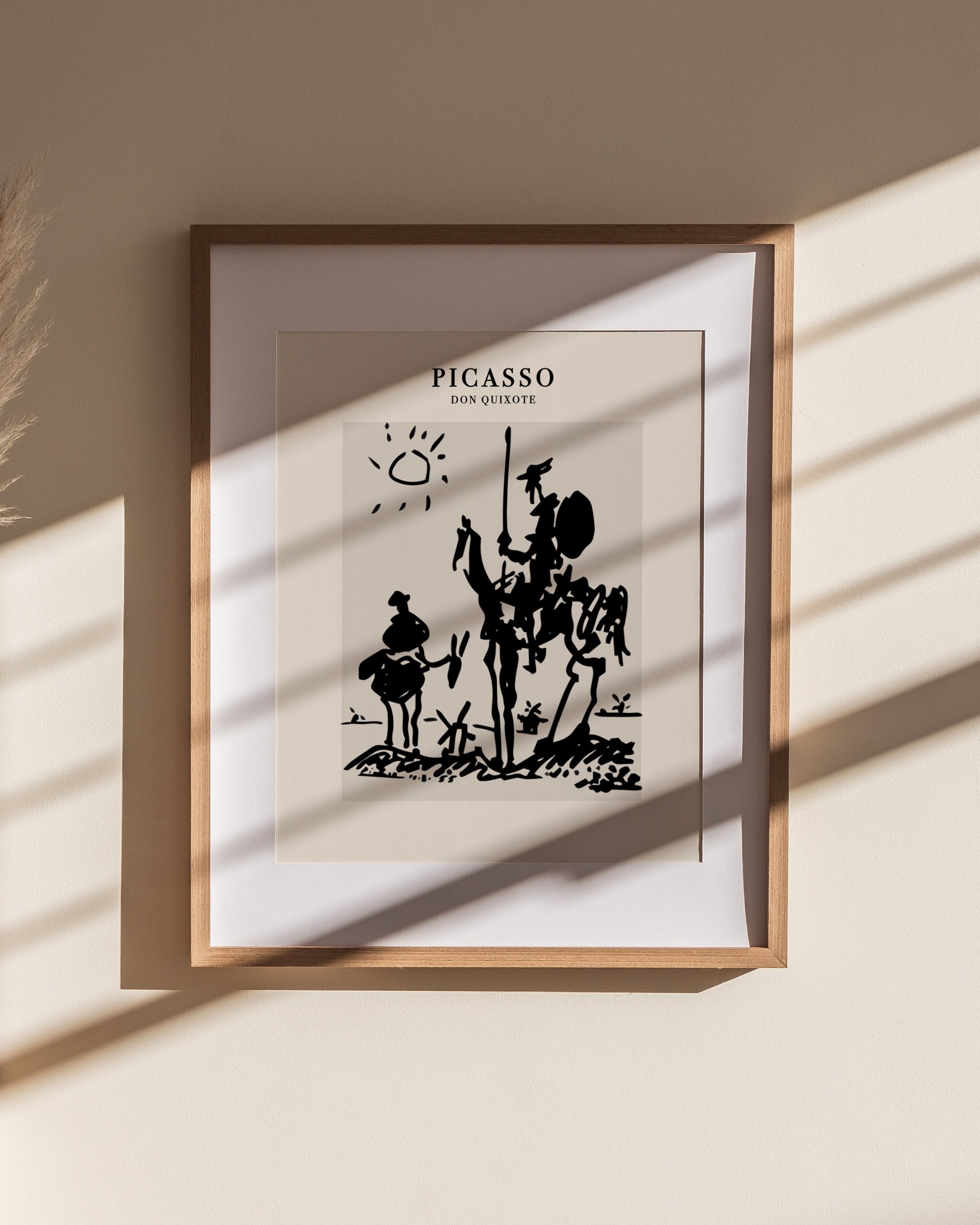 Printable Picasso Don Quixote | Cowboy Desert Rancher | Cubism Sketch ...
