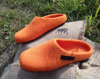 Damen Hausschuhe Gefilzte Hausschuhe Wolle Damen Hausschuhe Hausschuhe Handgefertigte Schuhe Hausschuhe mit Sohlen Geschenkidee Umweltfreundliche Schuhe