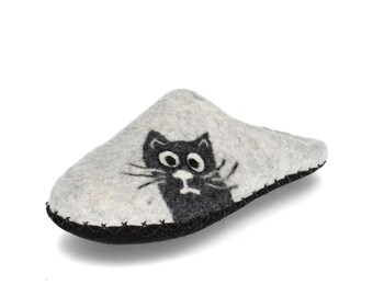 Pantoufles feutrées, Chaussures feutrées, Pantoufles feutrées, Chaussures biologiques, Pantoufles pour chats, Chaussures maison