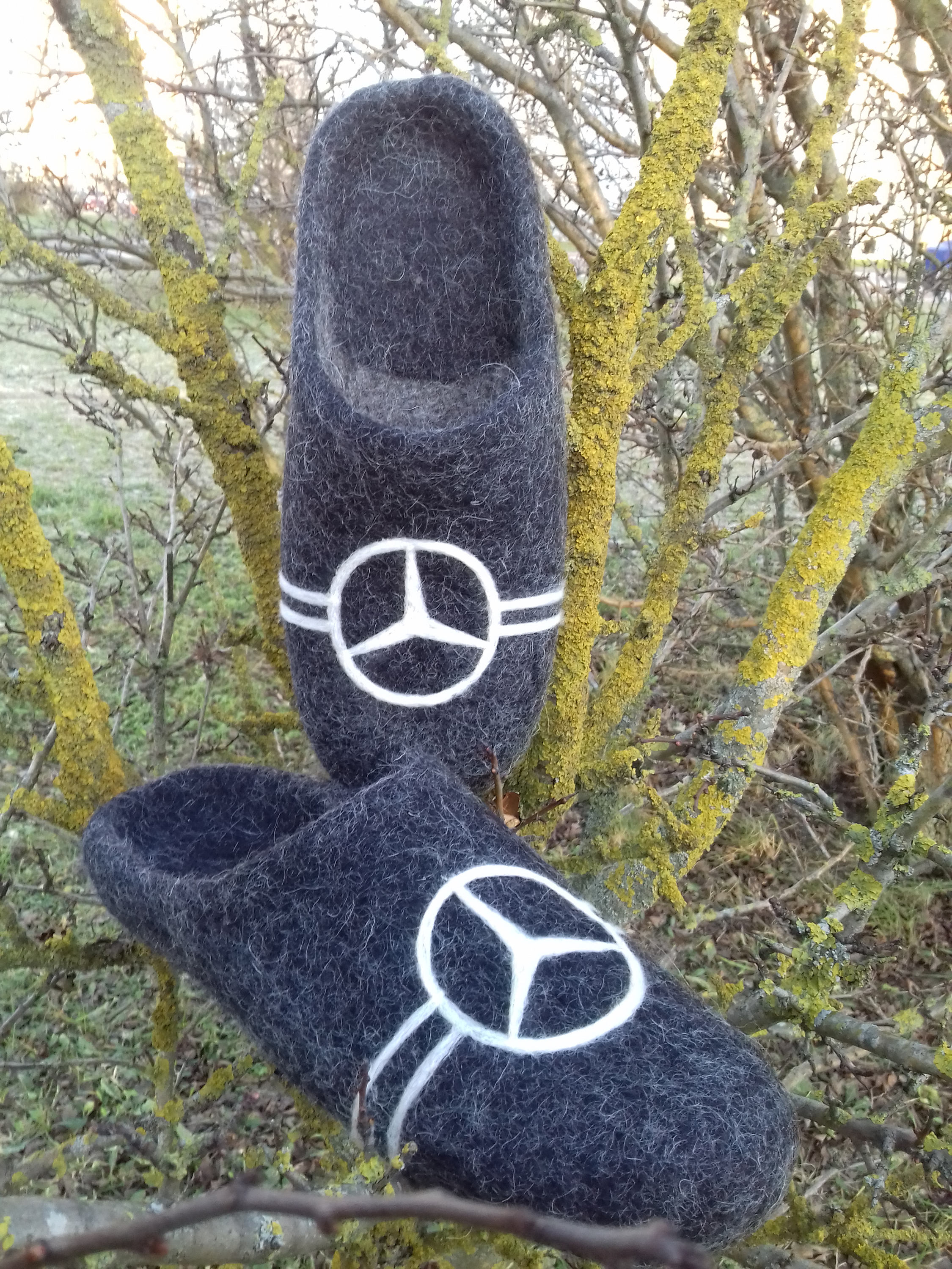 Felted Slippers MB Mersedes-benz Shoes 