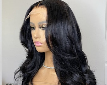 half wig jet black