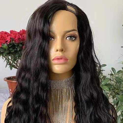 Real Indian Remy Human Hair U Part Wigs Natural Color Water - Etsy Israel Real Indian Remy Human Hair U Part Wigs Natural Color Water - Etsy Israel