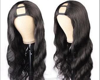Best Human Hair U Part Wig Unprocessed Body Wave Human Hair Wigs for Women Charming  U shape Wigs for African American
