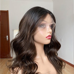 Ombre Two Tone Ombre Brown Colored 100 Real Human Hair Silk Top