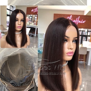 Bob Style Wig Lace Front Real Human Hair Wigs 100% Remy Hair Silk Top Wig Human Hair Lace Frontal Wigs Pre plucked Free Shipping Lace Wig