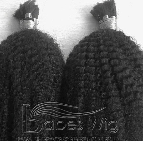 100% human hair braiding hair afro kinky curly bulk hair for braiding