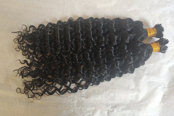 Buy Human Hair Deep Curly I Tip Hair Extensions Deep Curly I - Etsy Buy Human Hair Deep Curly I Tip Hair Extensions Deep Curly I - Etsy