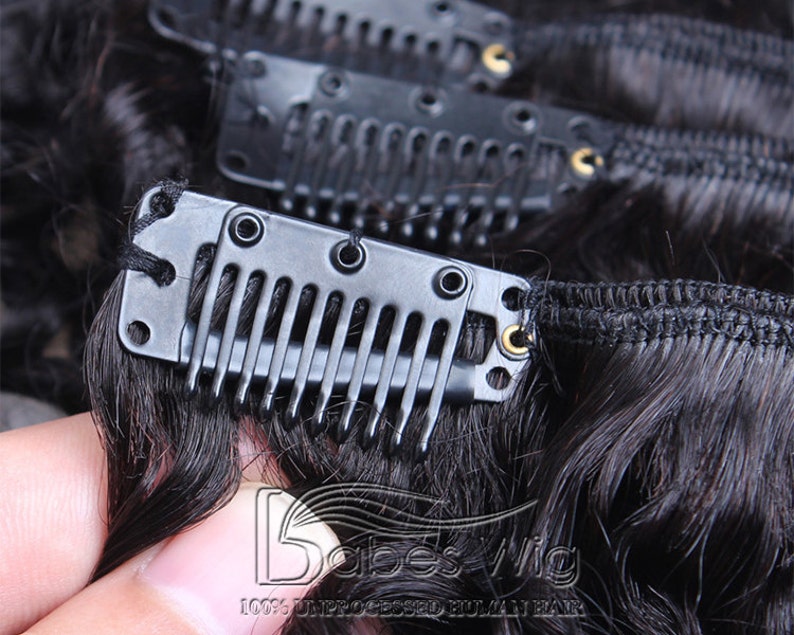 Cheap Remy Human Hair Curly Clip in Hair Extensions UK Etsy