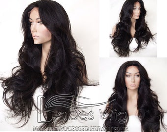 Silk Base Wavy 100% Unprocessed Real Human Hair Silk Top Lace Front Wigs With Bleached Knots Human Hair Wigs With Silk Base Natural HairLine