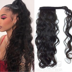 Body wave 100% Virgin Human Hair Ponytail Extension Easy Way To Draw A girl with a bun