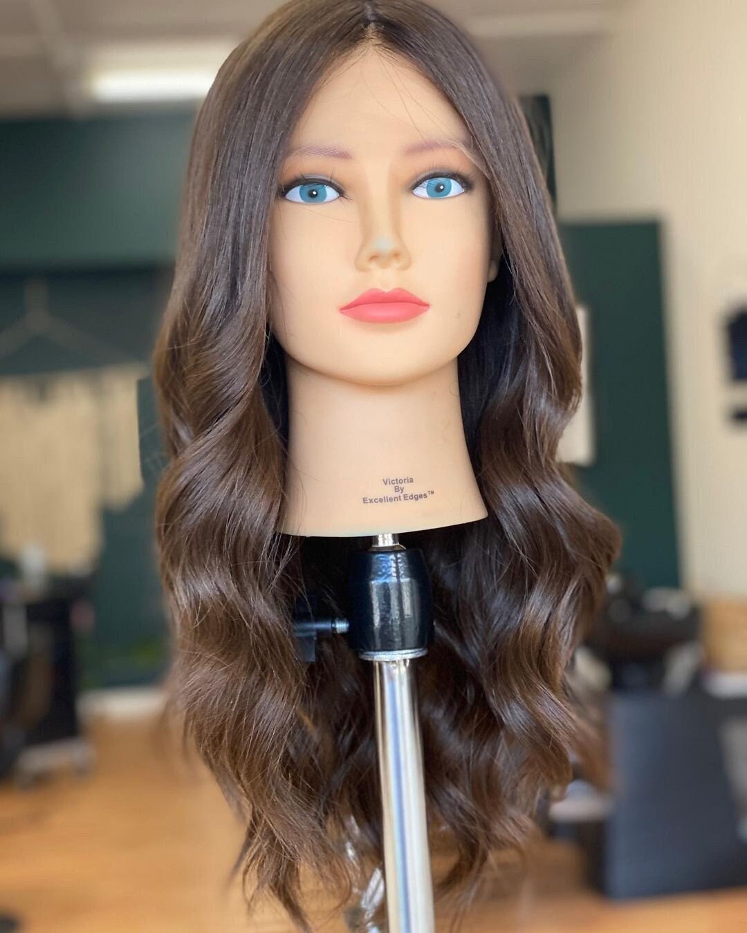 Best Quality Silk Top Lace Front Wigs Brunette Brown Real - Etsy